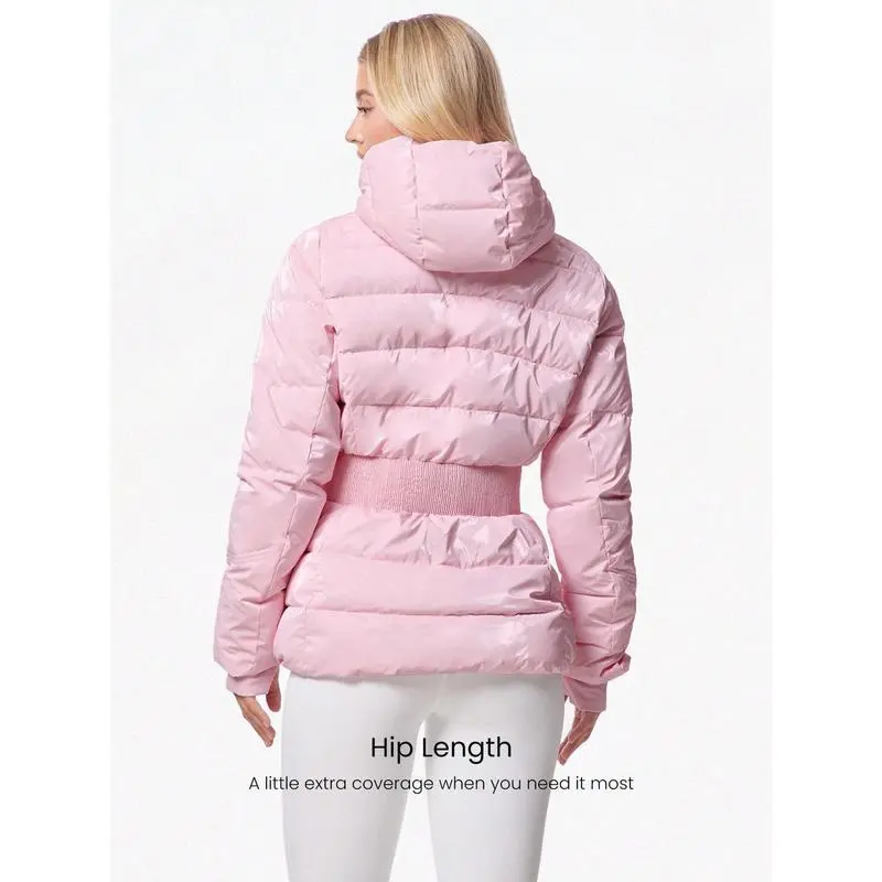 Shiny Water-Repellent Lightweight Puffer Jacket