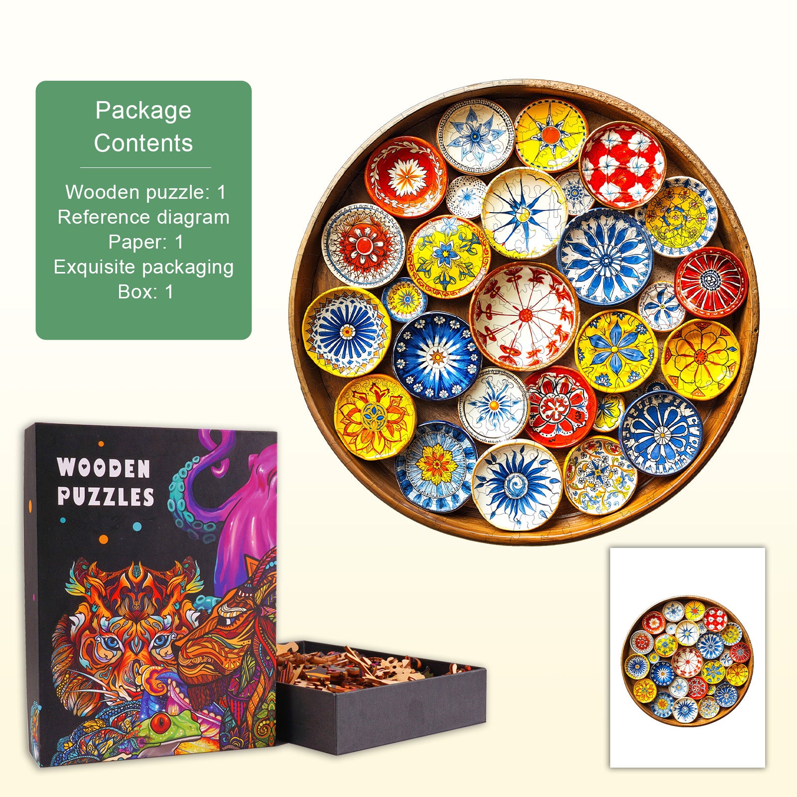 Andalusian Tiles– Spain Wooden Jigsaw Puzzle