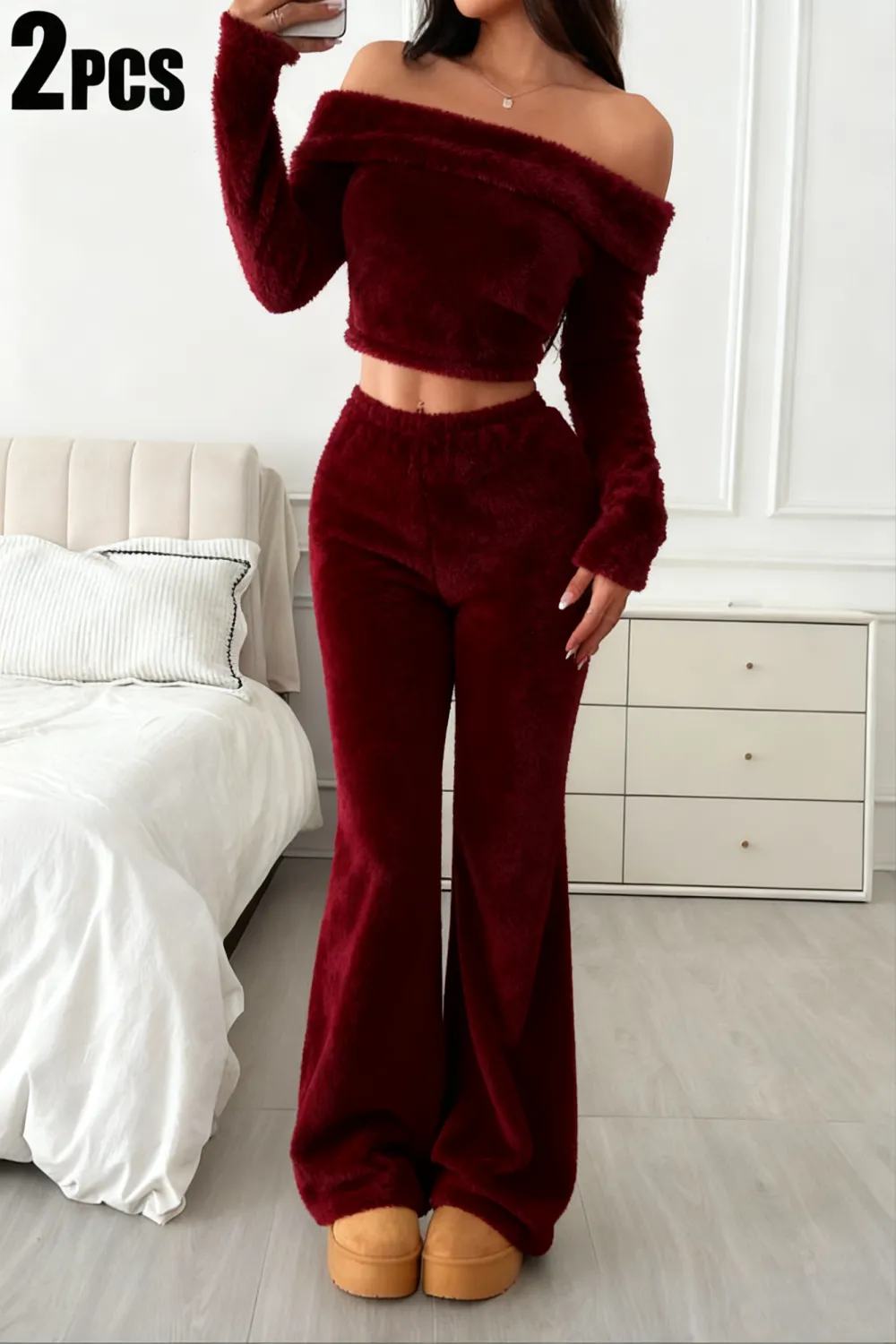 🔥Autumn and winter women's soft plush suit