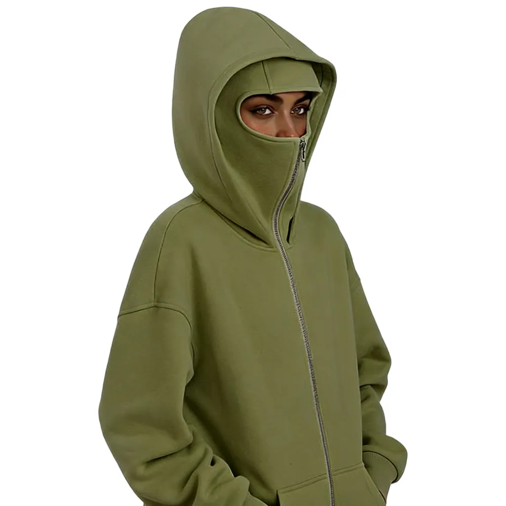Women’s Balaclava Full-Face Mask Zip-Up Hoodie