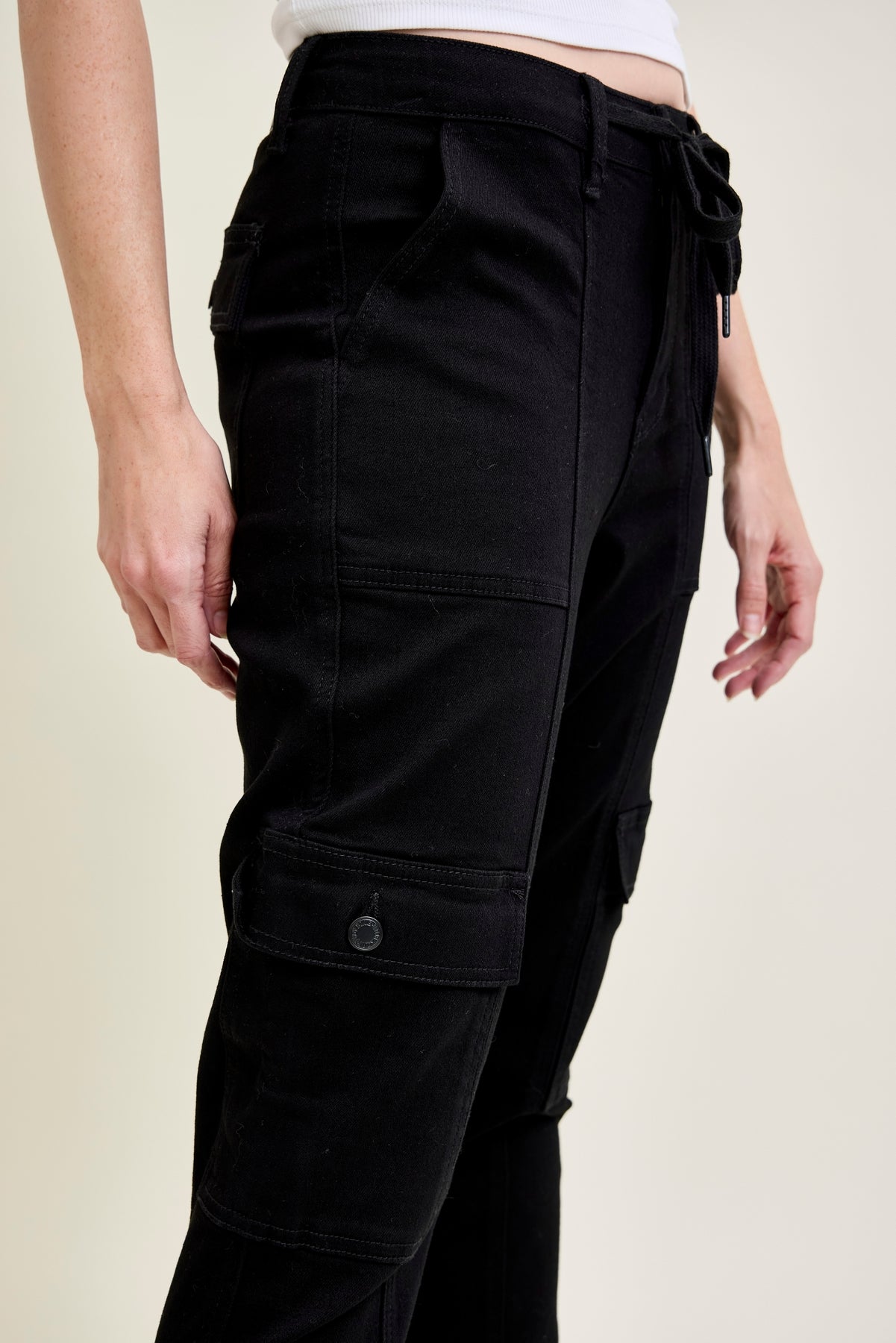 Celeste High Rise Cuffed Cargo Joggers