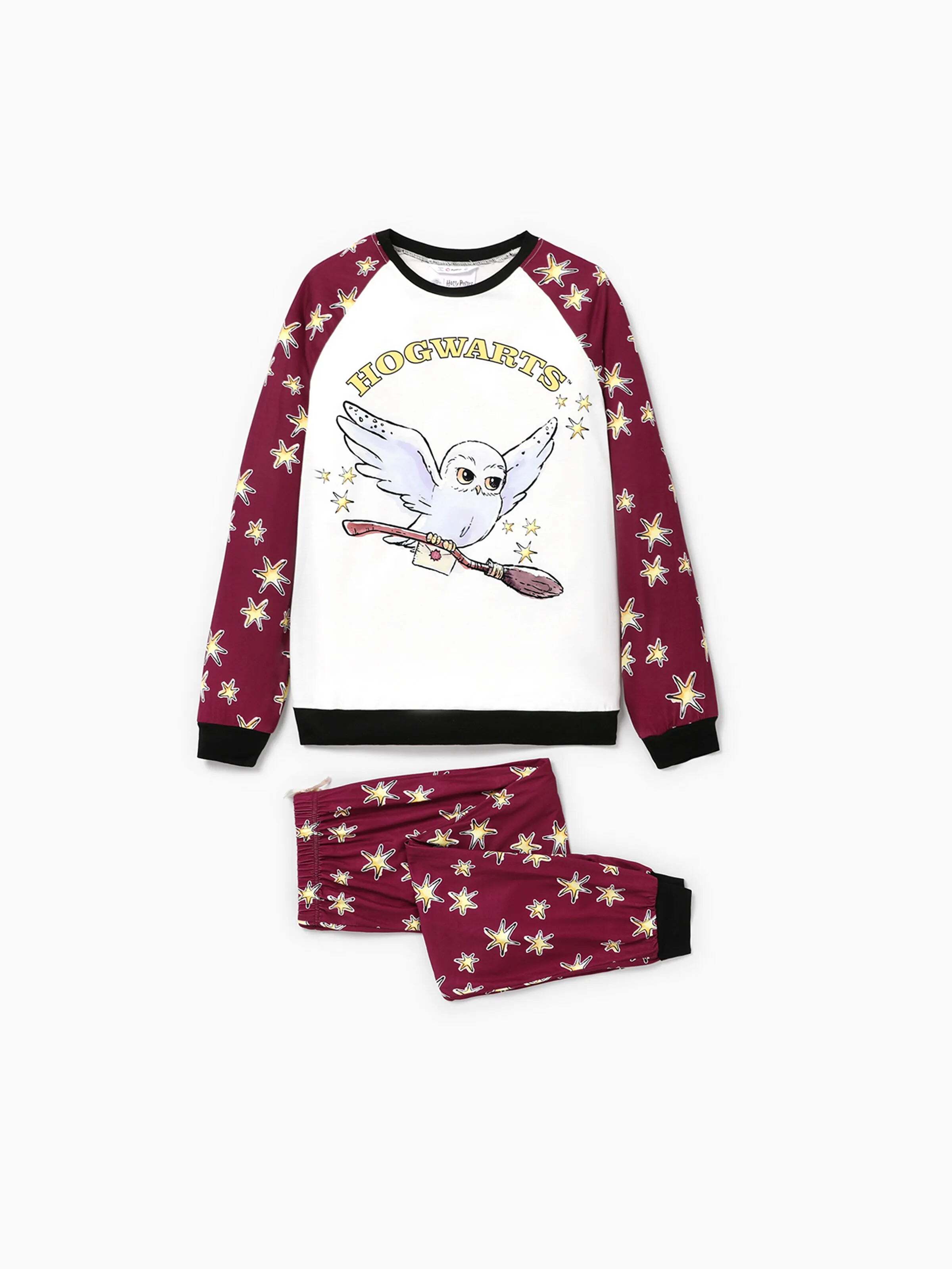 Christmas Family Matching Hedwig Print Pajamas Sets with Christmas Socks