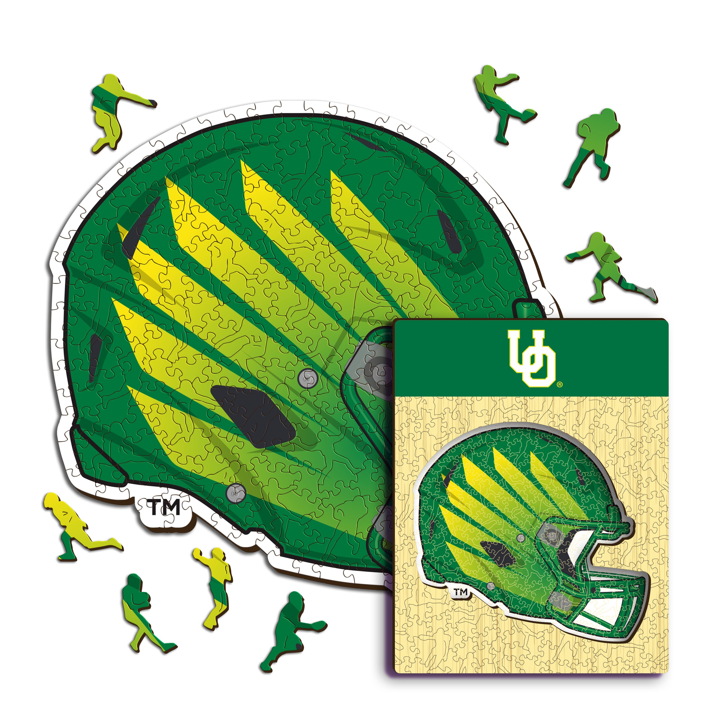 University of Oregon Helmet - Wooden Puzzle