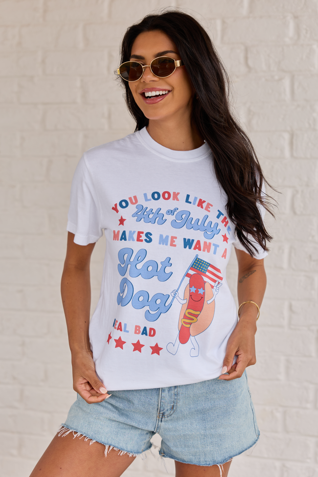 I Look Like the 4th Of July White Graphic Tee