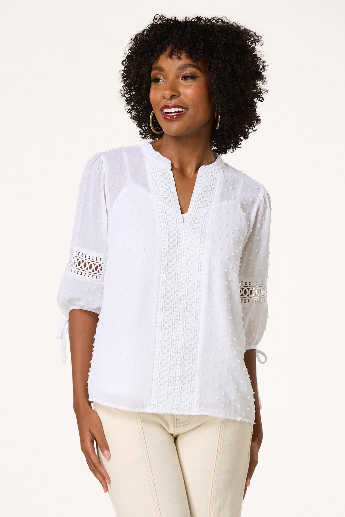 Textured Clip Dot Top