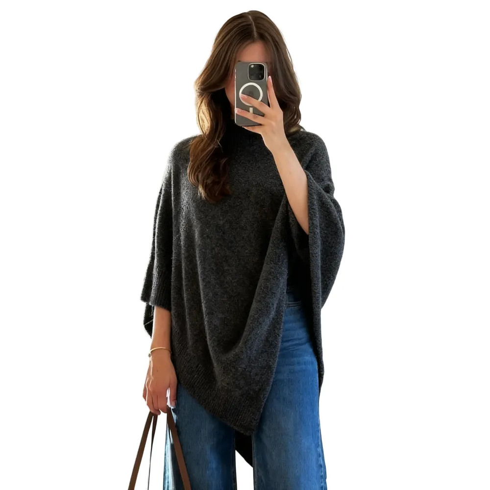 Women's Plain Loose Elegant Fashion Sweater Shawl