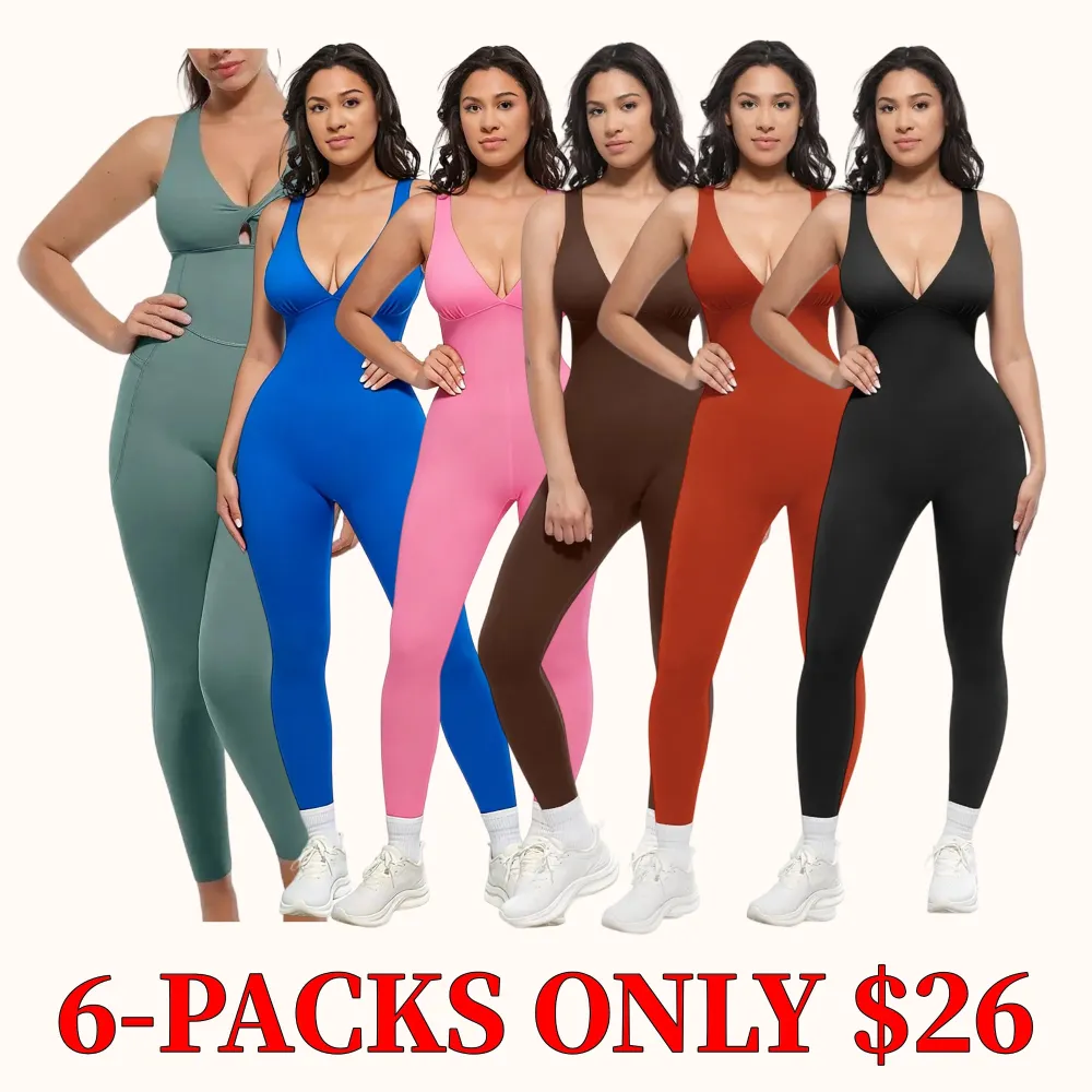 Deep V-neck shapewear bodysuit with breast support