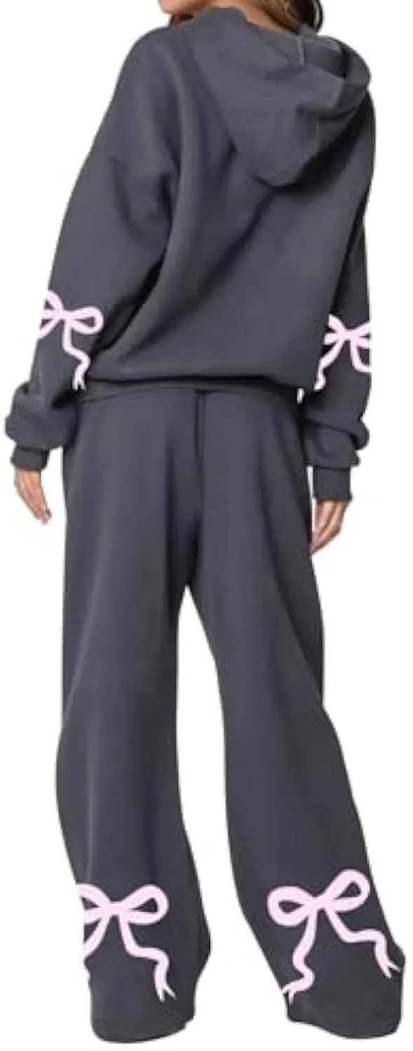 Women’s 2-Piece Lounge Set – Hoodie & Wide Leg Sweatpants