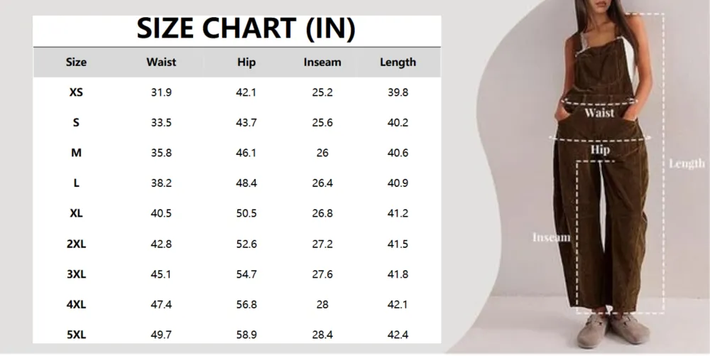 Corduroy Overalls for Women