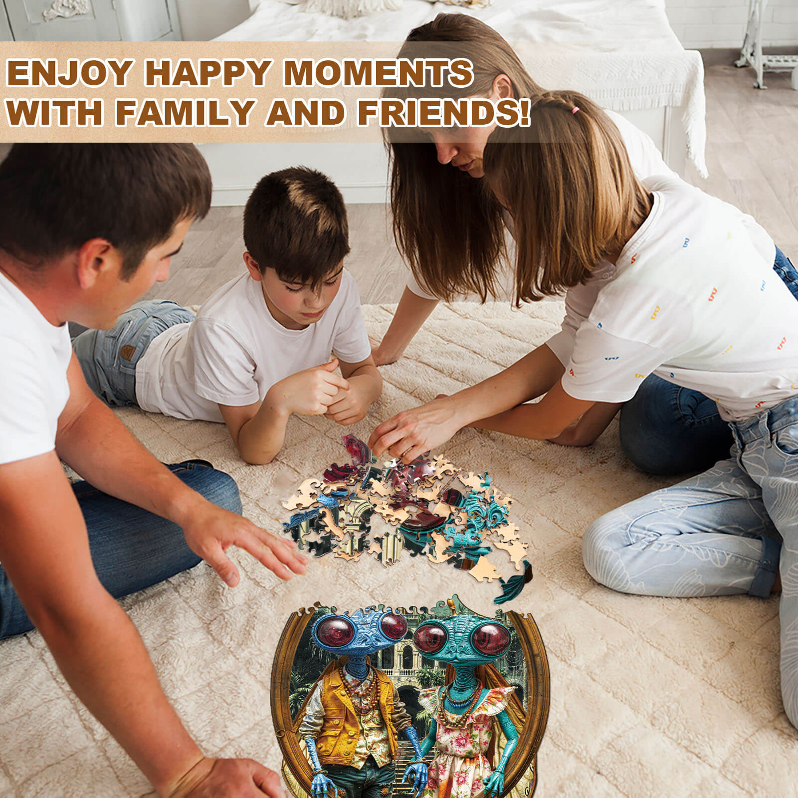 Insect Hippie Wooden Jigsaw Puzzle