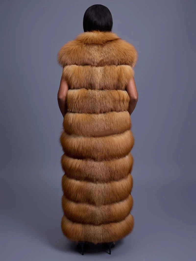 Long Fox Fur Vest