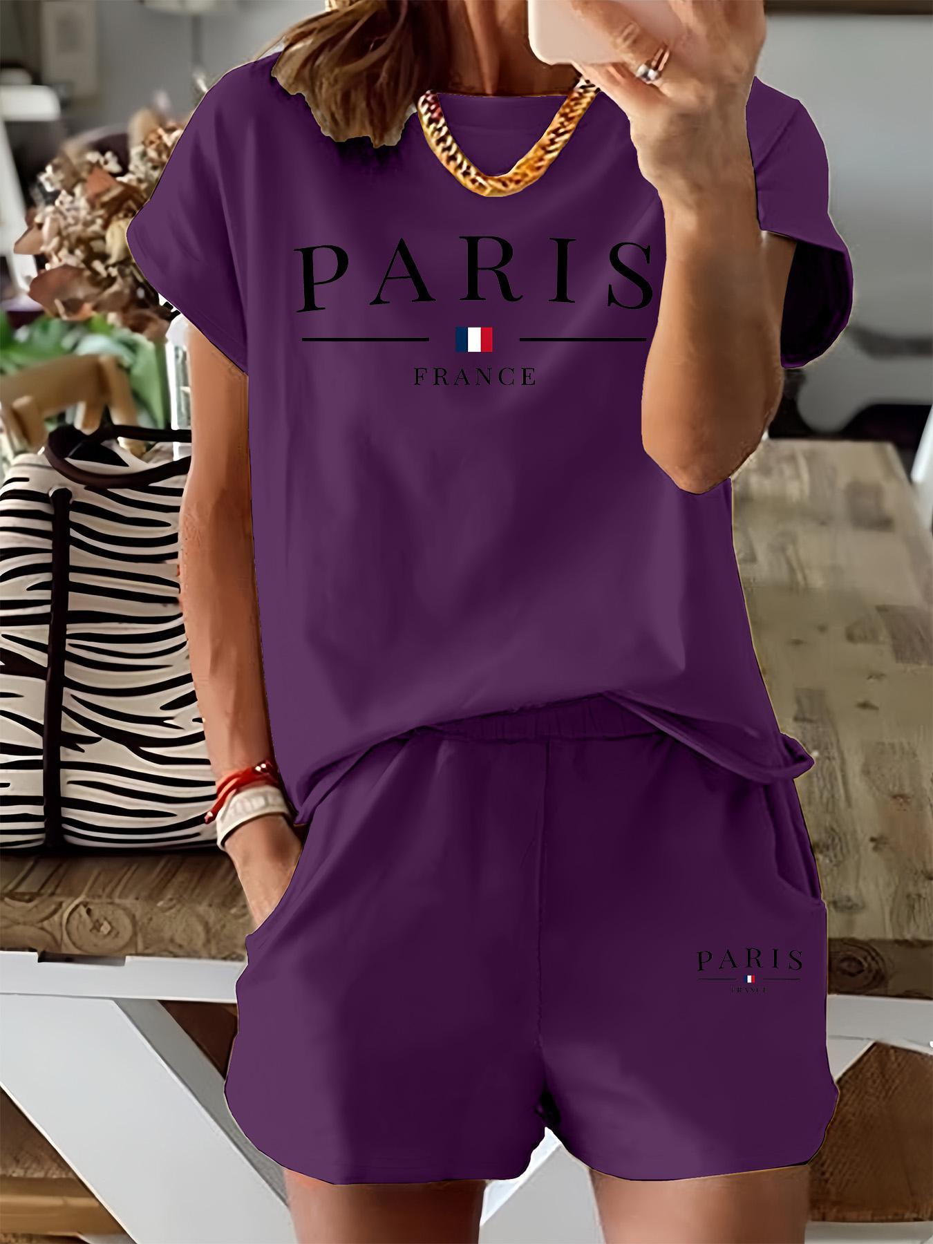 🔥Women’s Summer Graphic Tee & Shorts Lounge Set