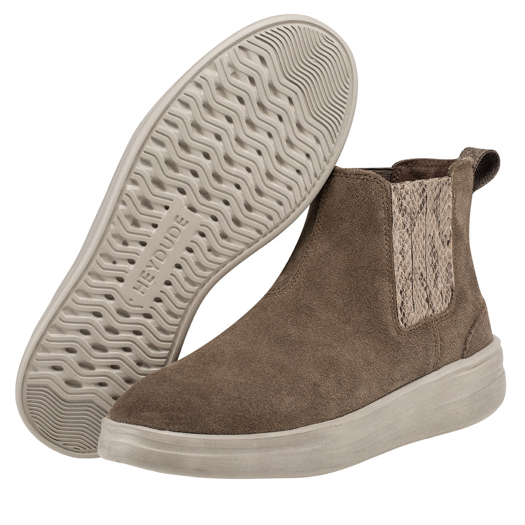 DUDE WOMEN'S VIC SUEDE FOSSIL - 122024962