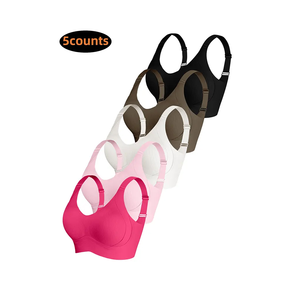 Women’s Everyday Comfort Wireless Bra Set (5-Pack)