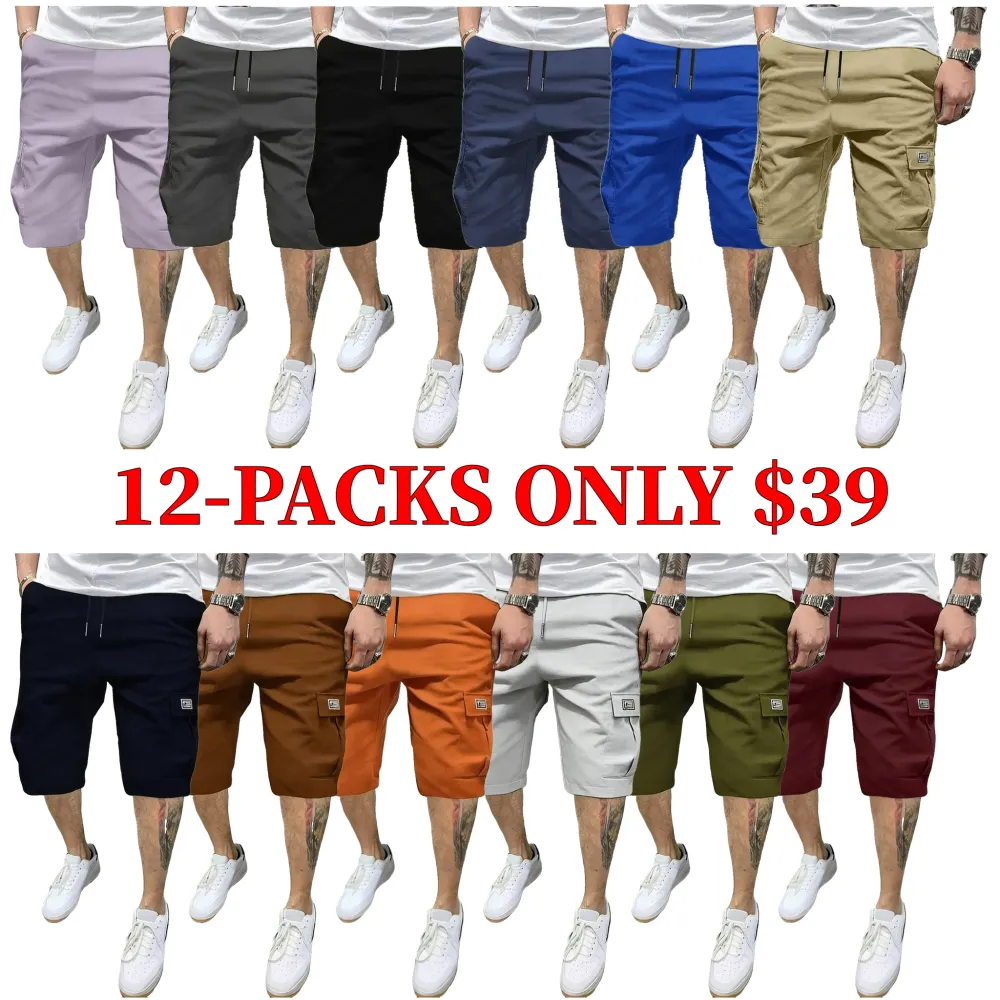 Men's shorts with slanted side pockets - versatile casual style