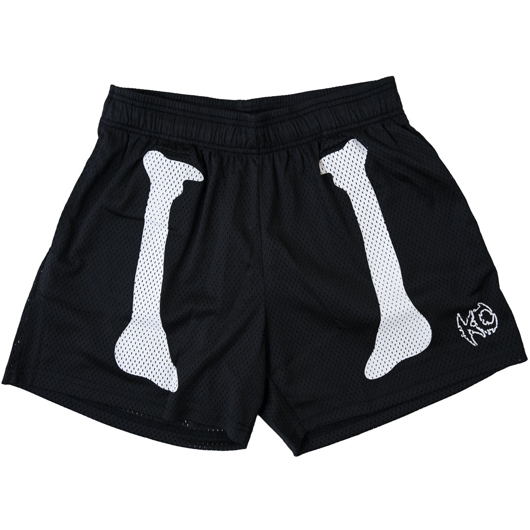 VENTED MESH SHORTS BONE DRY - BLACK / WHITE