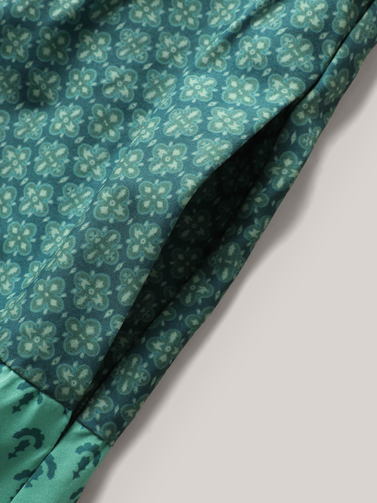 Bandana Patchwork Floral Sleeveless Dress