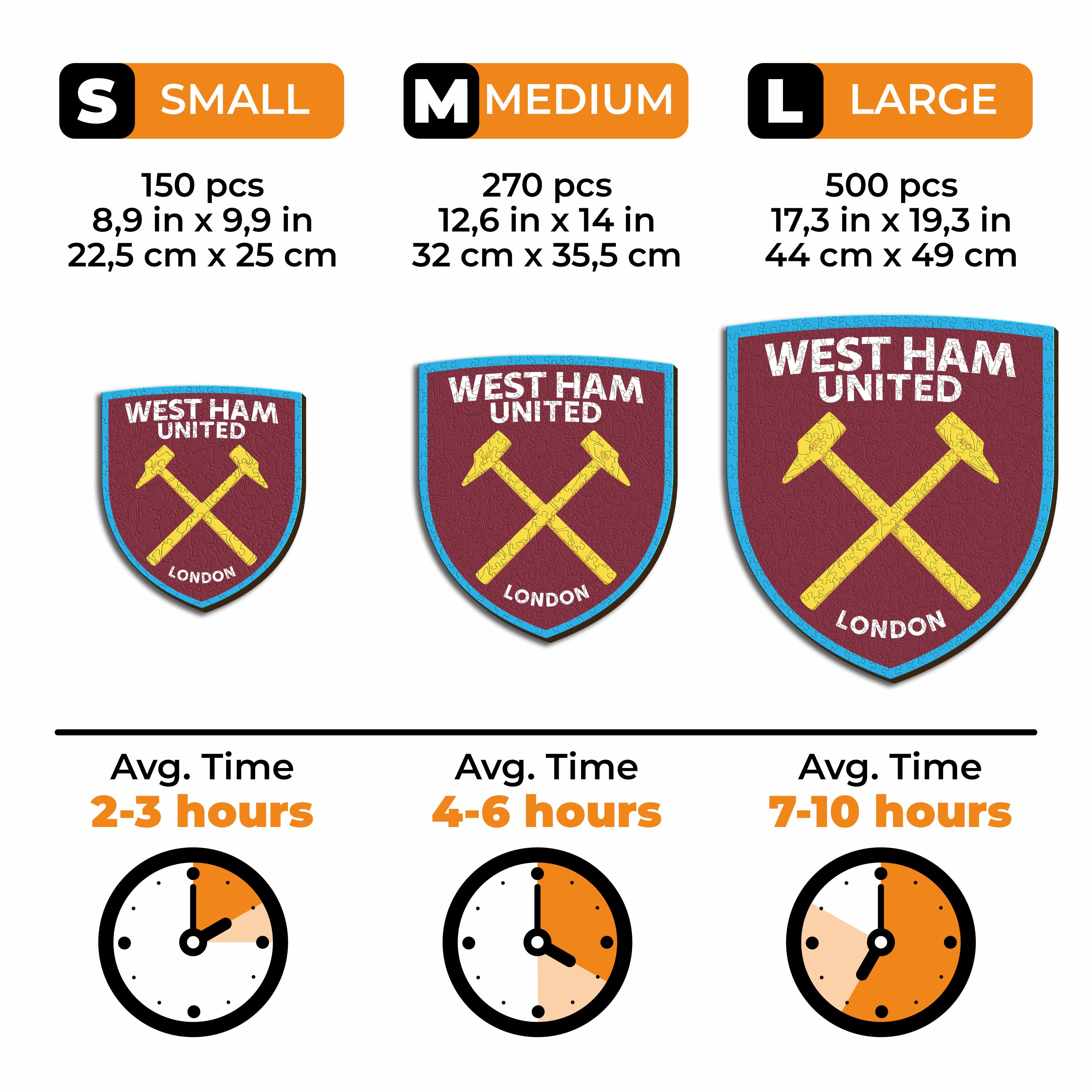 West Ham United FC® Logo - Wooden Puzzle
