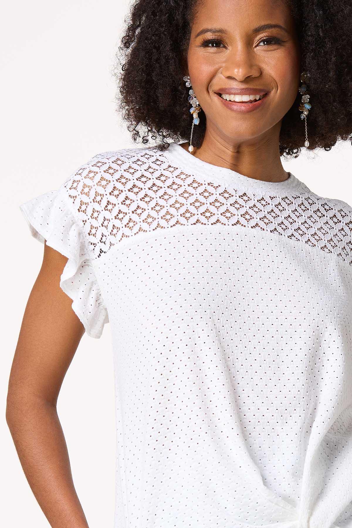 Lacy Twisted Hem Top