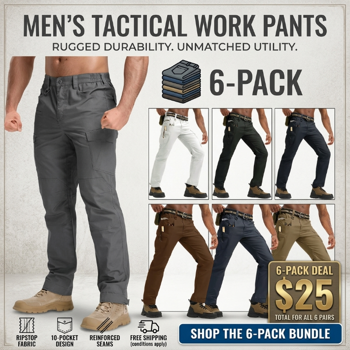 🔥Men’s Tactical Cargo Work Pants