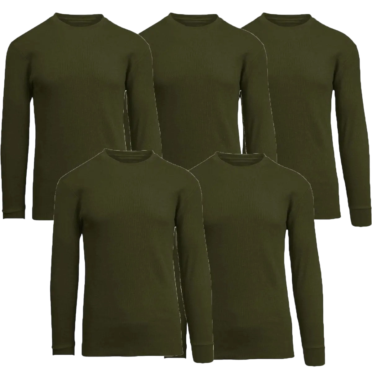 Men's Waffle-Knit Long Sleeve Crew Neck & Henley Thermal Shirts