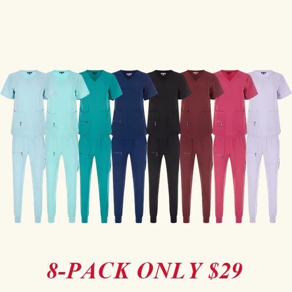 Women's elastic solid color V-neck nursing suit