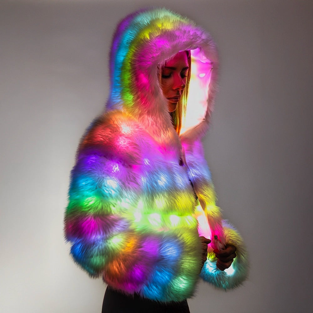 Light Up the Party: Frost White LED Coat