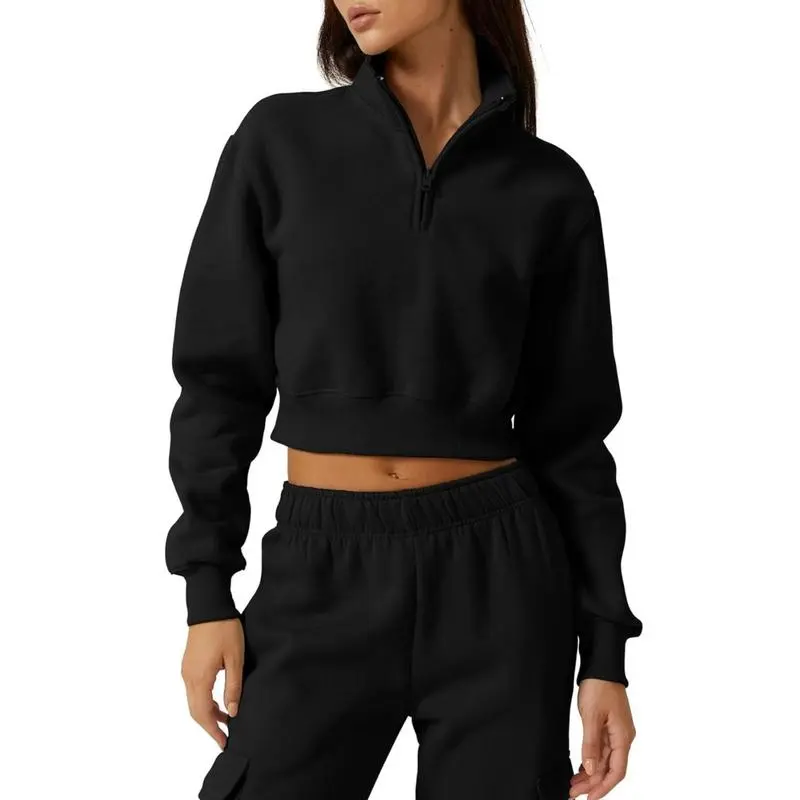 Women's Half-Zip Sports Top and Pants Set