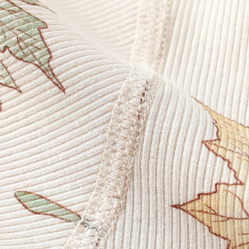 Baby Maple Leaf Beige Soft Romper
