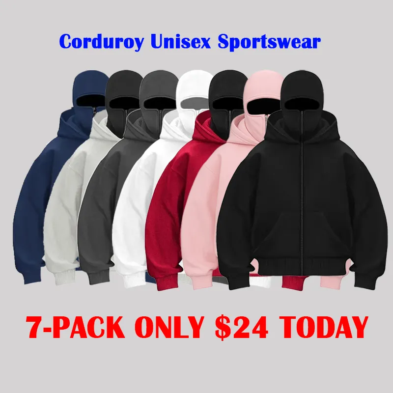🖤Balaclava Jacket Double Layer Street Hoodie Jacket