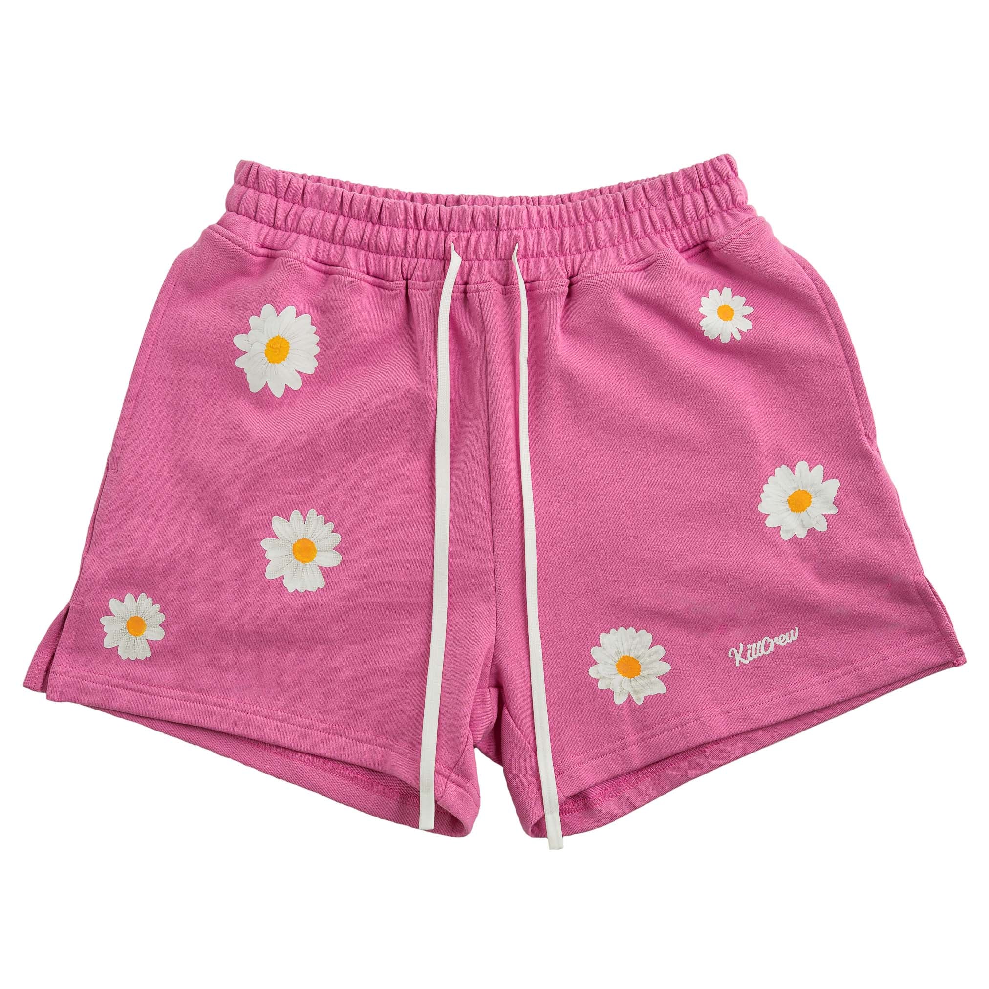 COTTON SHORTS (MID THIGH CUT) DAISY - PINK