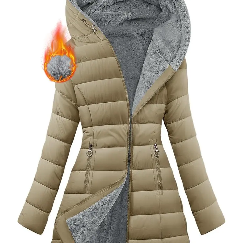 Women's winter windproof and warm slim-fit down jacket