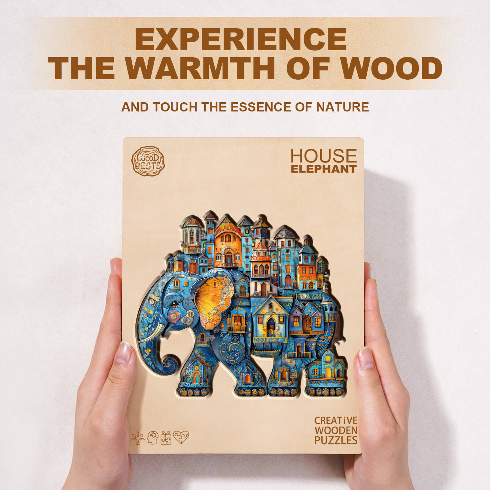 House  Elephant Wooden Jigsaw Puzzle