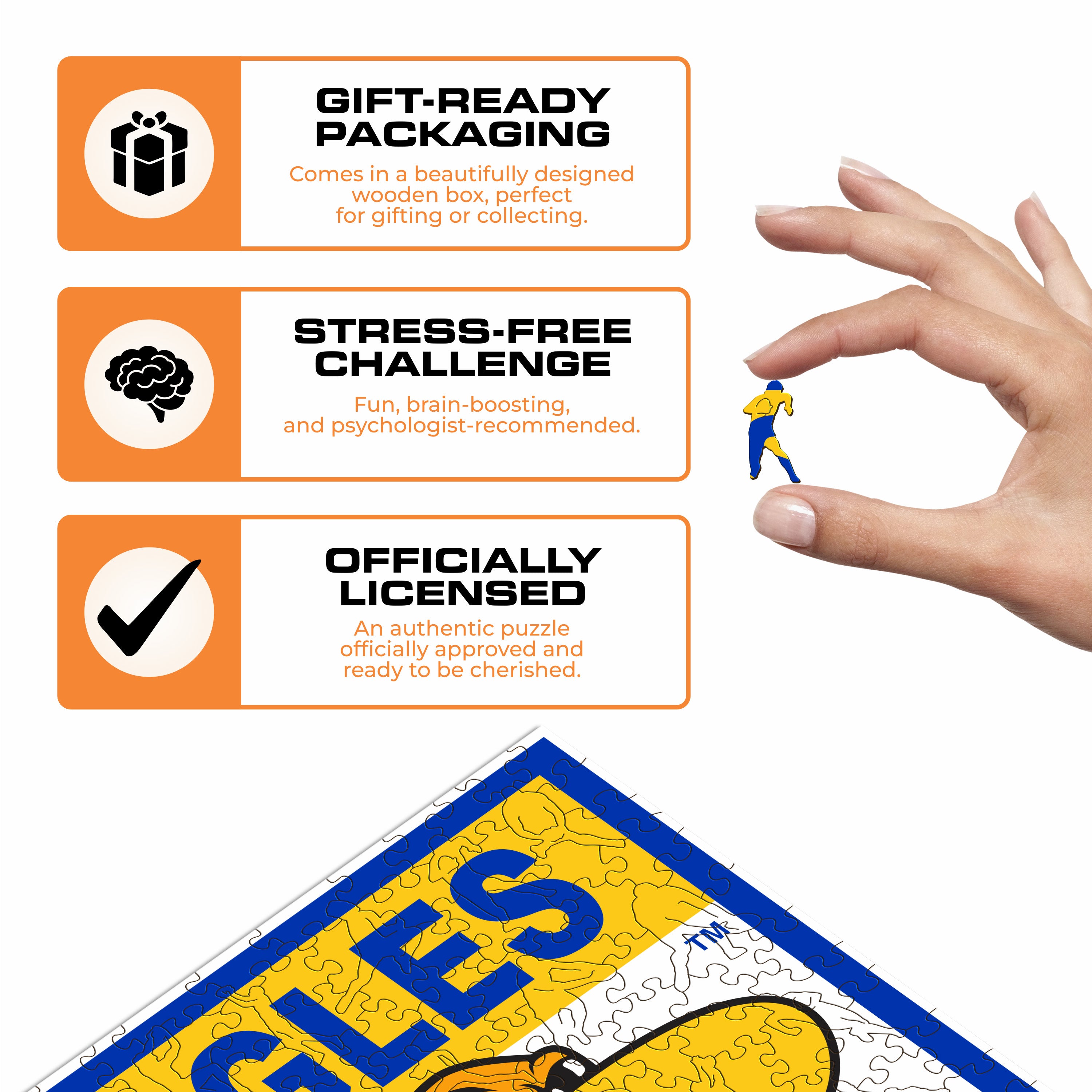 West Coast Eagles FC Retro Mascot - Wooden Puzzle