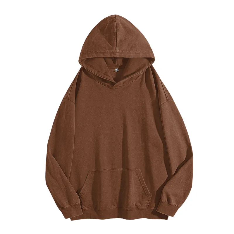 Women's Oversized Acid Wash Cotton Hoodie