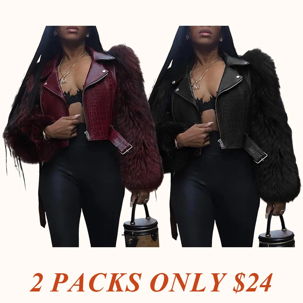 Women's Patchwork Fur Jacket