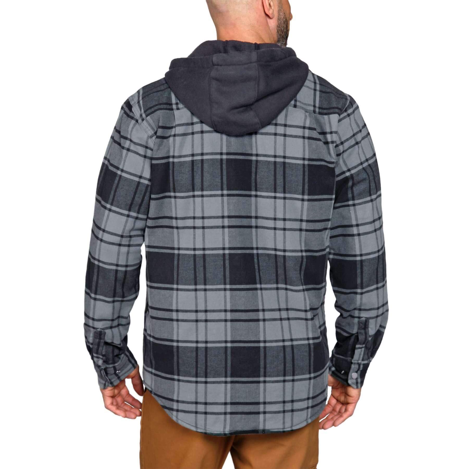 CHT Fleece-Lined Flannel Hooded Shirt Jacket 105621