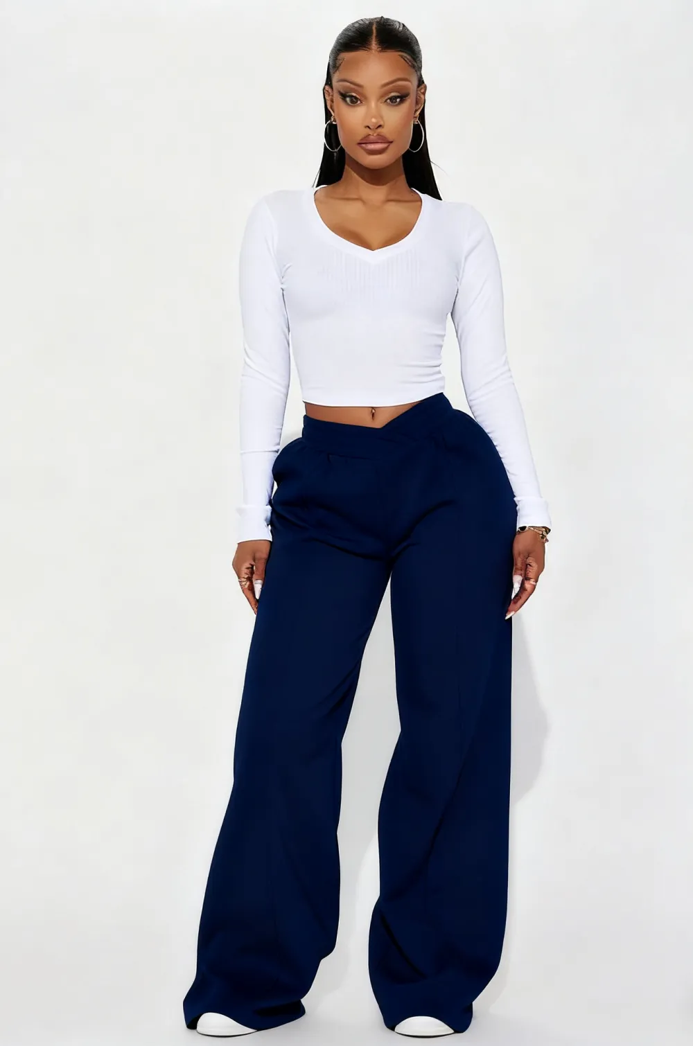Wide Leg Elastic Waist Lounge Pant