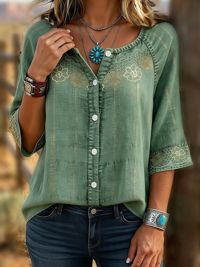 Women's Vintage Striped Shirt