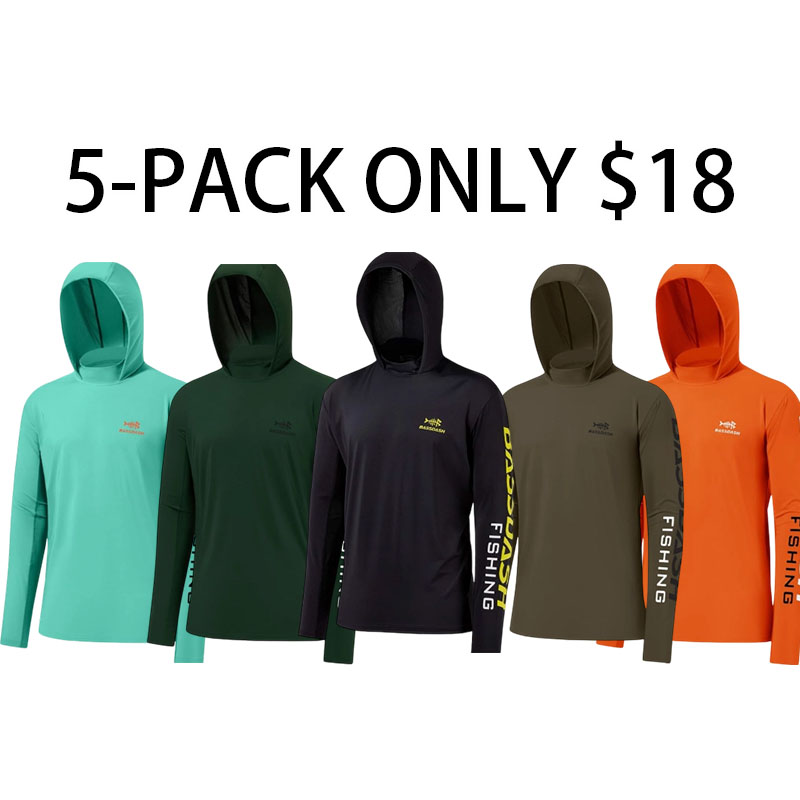 UPF 50+ Men’s UV Sun Protection Long Sleeve Fishing Hoodie