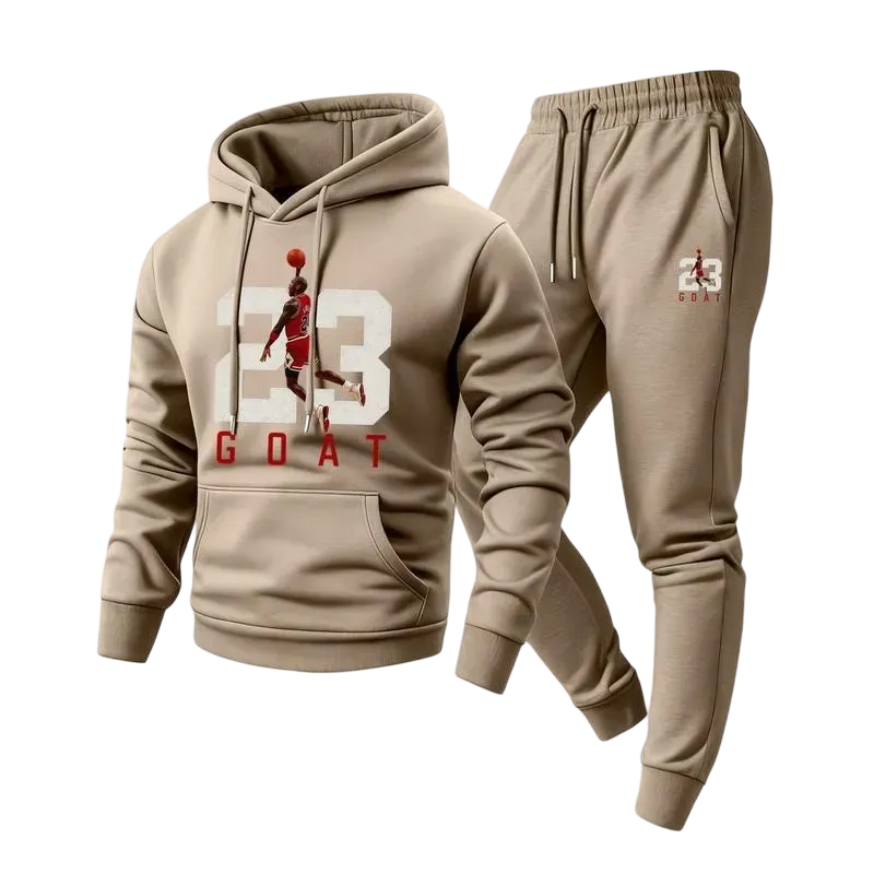 🔥Last day promotion Men's Minimalist Goat-Print Tracksuit Hoodie & Sweatpants Set