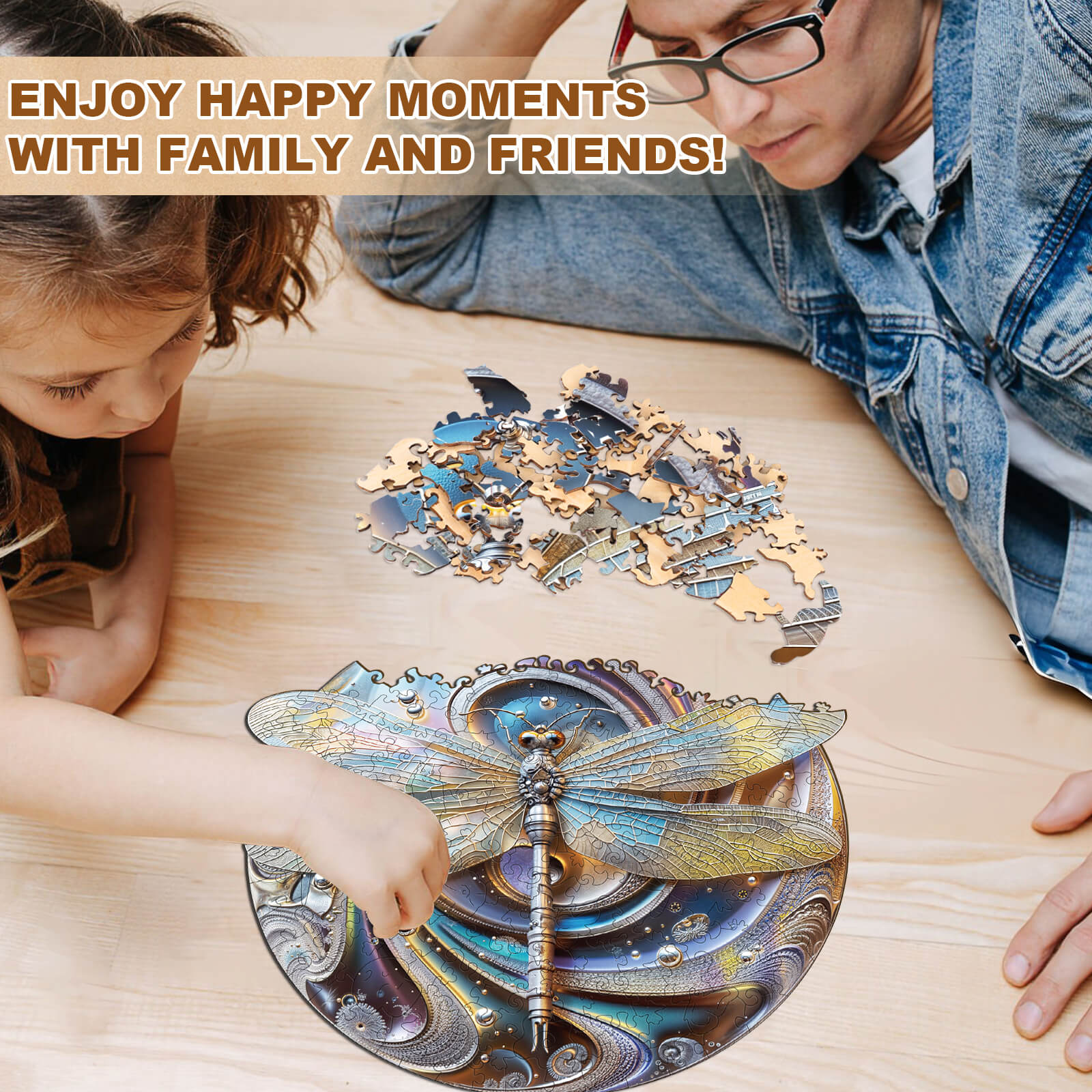 Laser Dragonfly Wooden Jigsaw Puzzle