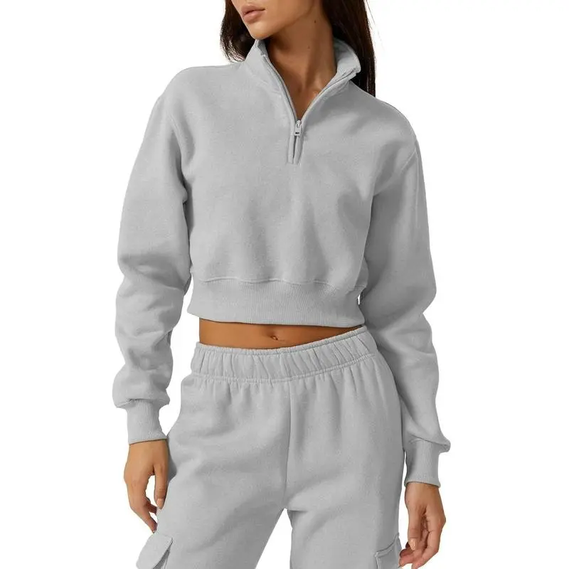 Women's Half-Zip Sports Top and Pants Set