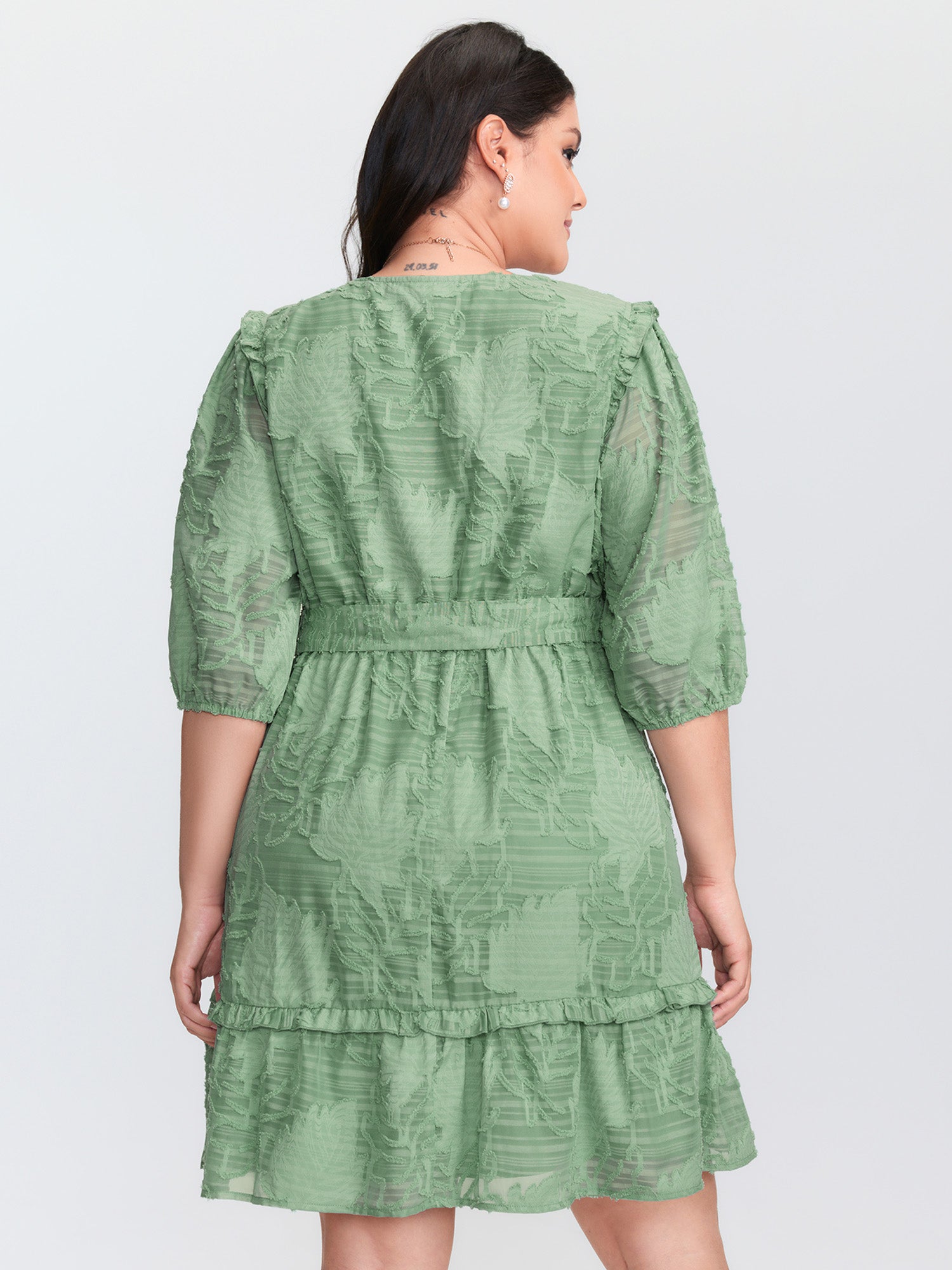 Floral Print Waist-Tie Ruffled Mini Dress