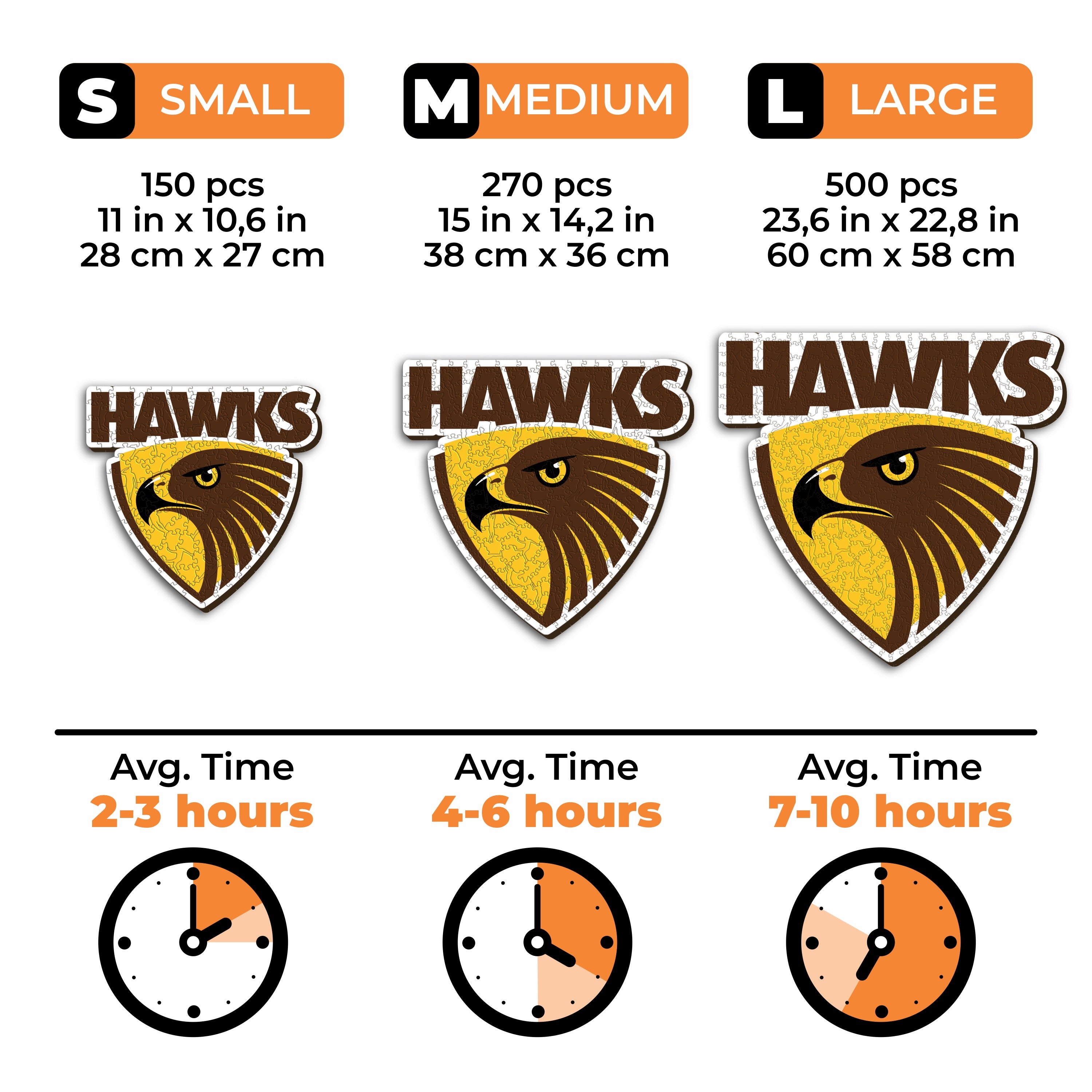 Hawthorn Hawks FC Logo - Wooden Puzzle