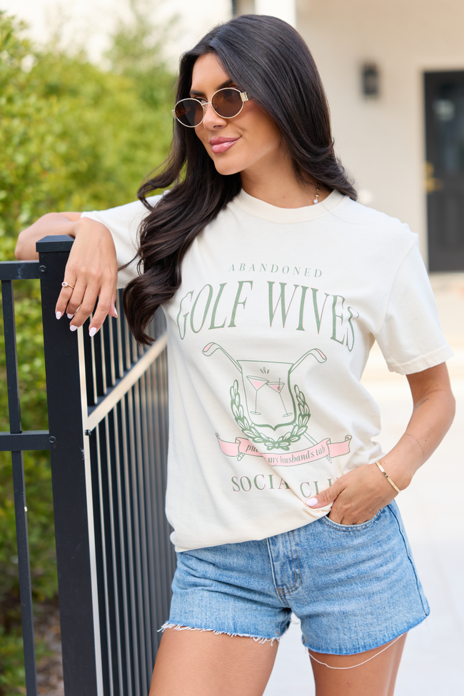 Golf Wives Social Club Ivory Graphic Tee