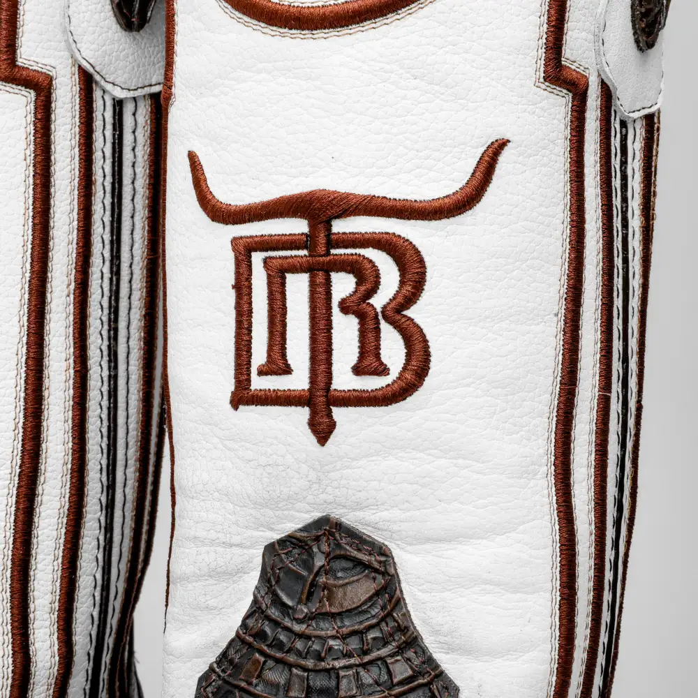 “Ace Of Spades” Chocolate Brown Leather Boots - Square Toe