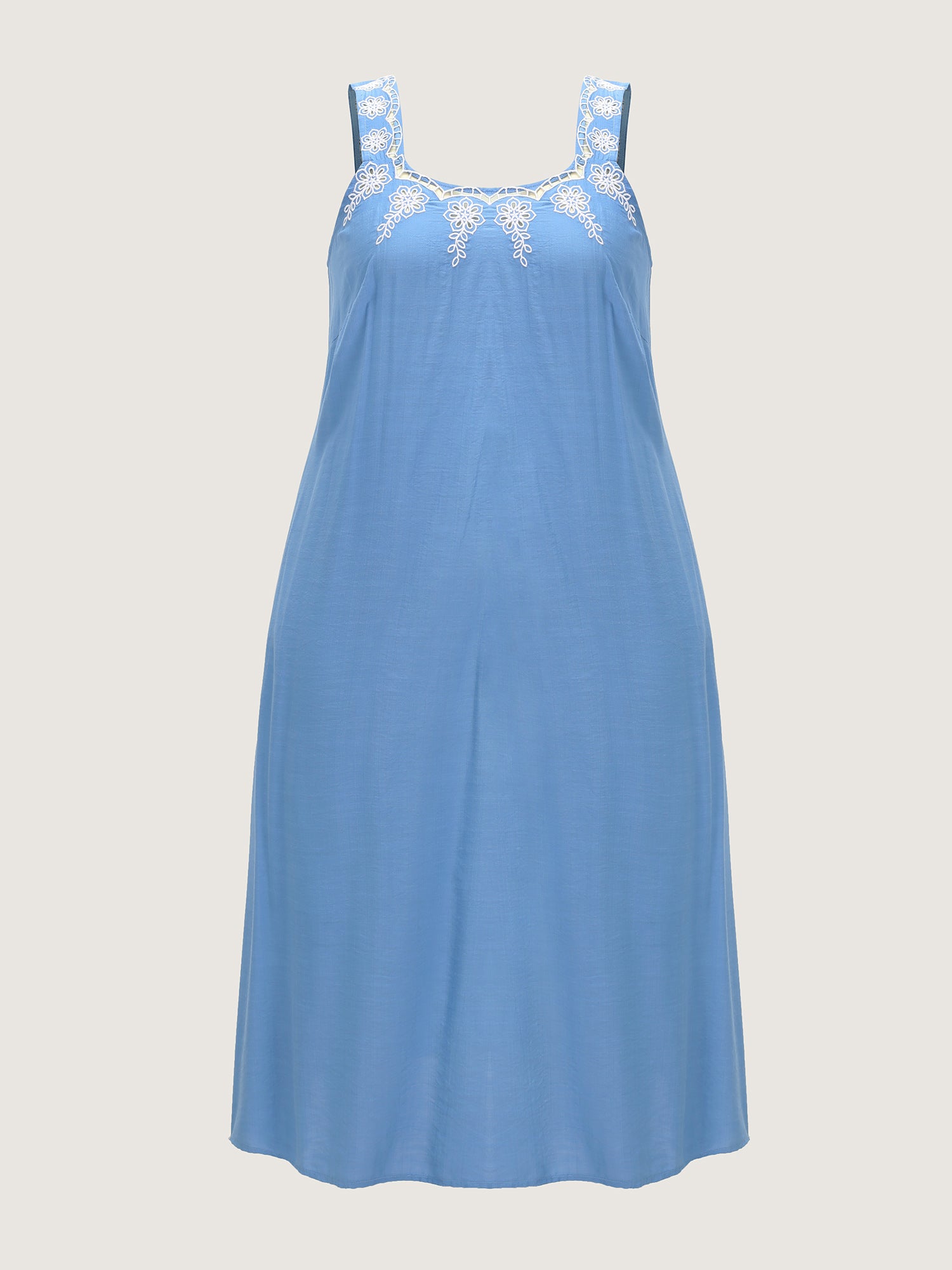 Floral Cut-Out Embroidery Maxi Dress