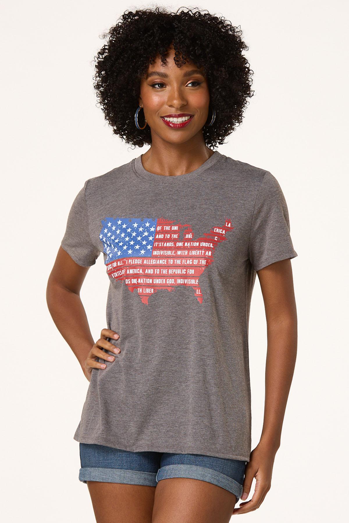 Pledge Of Allegiance Map Tee