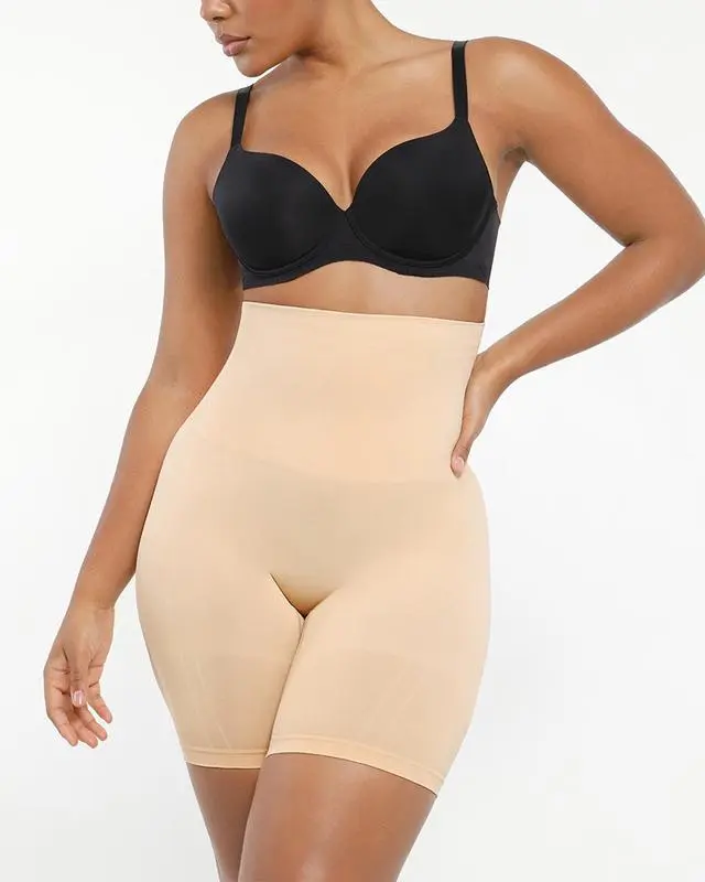 Seamless High Waisted Sculpting Shorts Women Body Shaper